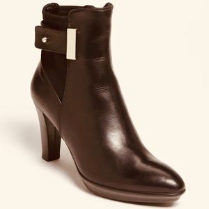 Aquatalia Royal Heeled Booties Dark Brown ASO Kate Middleton